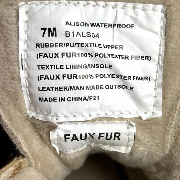 JBU Waterproof Duck Boots Womens Size 7 M Tan Black Lace Up Winter Ankle - Picture 10 of 10